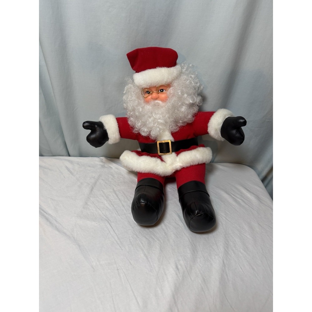 Rennoc Santas Best Vintage Santa Claus Plush 18in Stuffed Christmas Toy Doll Red
